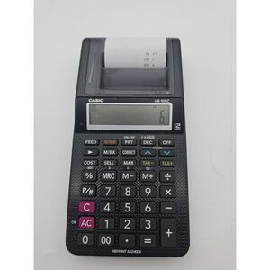 Casio HR-10RC 12-Digit Printing Calculator Black Working